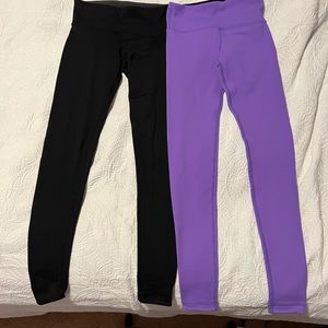 2pr lululemon yoga/fitness leggings, reversible, sz 2